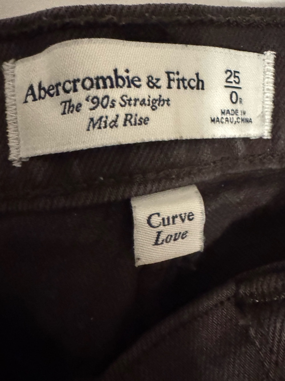 Abercrombie & Fitch The '90s Straight Mid Rise Jeans - Dark Brown
